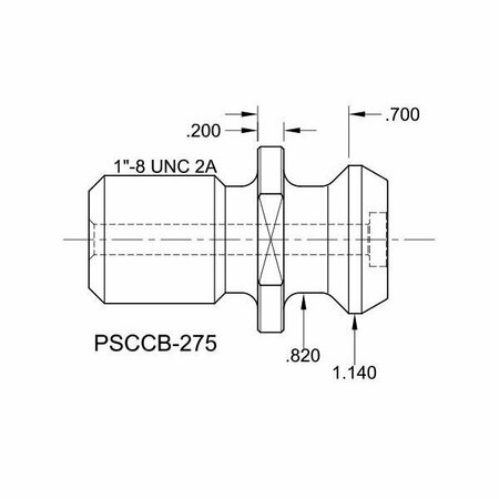 TJ DAVIES CO Coolant Through Retention Knob PSCCB-275